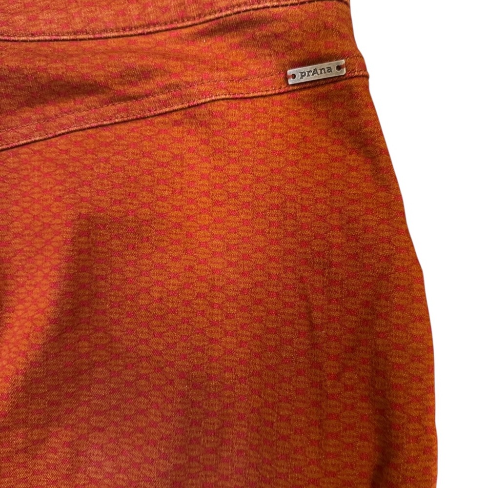 prAna Mini Skirt Size 4 Rust Orange Textured Stretch Casual - Picture 7 of 7